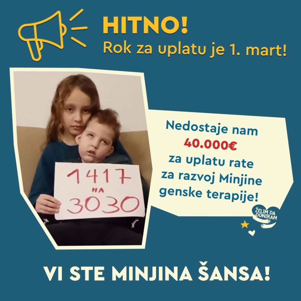 Maloj Minji hitno potrebna pomoć do 1. marta